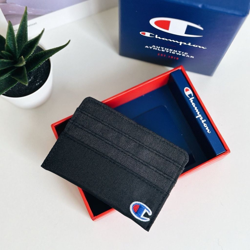 JuzBeauty_JuzBeautyMalaysia_JuzPretty_Authentic_Kbeauty_Malaysia_Skin_Care_Cosmetics_Jbeauty_Health_Care_korean_streetwear_US_Luxury_CHAMPION CV9-0396BFFN1-001 Card Case In Black 男款卡包1