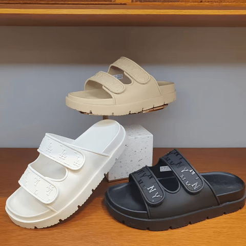JuzBeauty-JuzBeautyMalaysia-JuzPretty-Authentic-Kbeauty-Malaysia-Skin-Care-Cosmetics-Jbeauty-Health-Care-korean-streetwear-MLB Chunky Bouncer Two-Strap Slide 拖鞋 3ALPCBT3313