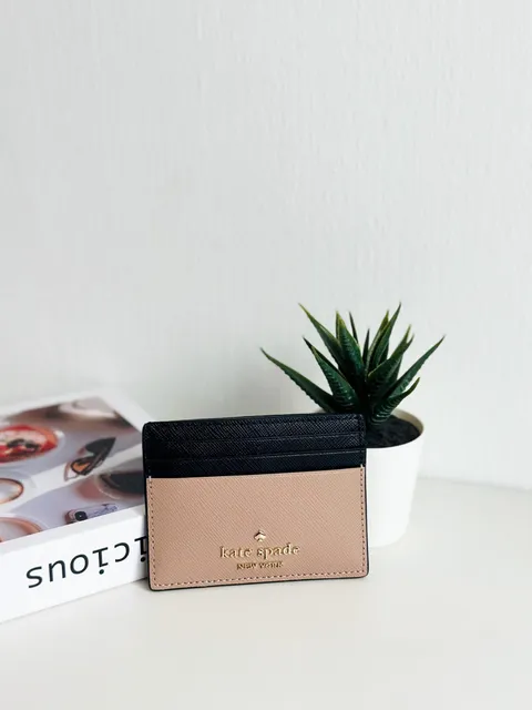 JuzBeauty_JuzBeautyMalaysia_JuzPretty_Authentic_Kbeauty_Malaysia_Skin_Care_Cosmetics_Jbeauty_Health_Care_korean_streetwear_US_Luxury_KATE SPADE KC516 Madison Colorblock Small Slim Card Holder in Toasted Hazelnut Multi 女款卡包1