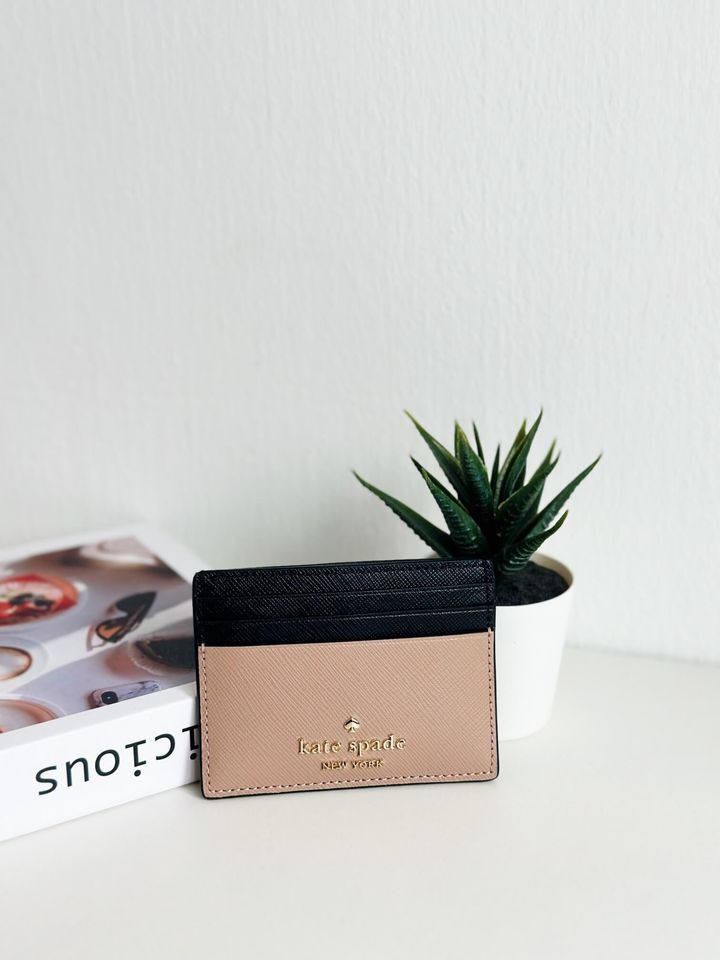 JuzBeauty_JuzBeautyMalaysia_JuzPretty_Authentic_Kbeauty_Malaysia_Skin_Care_Cosmetics_Jbeauty_Health_Care_korean_streetwear_US_Luxury_KATE SPADE KC516 Madison Colorblock Small Slim Card Holder in Toasted Hazelnut Multi 女款卡包1