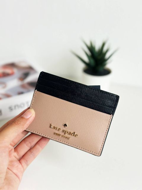 JuzBeauty_JuzBeautyMalaysia_JuzPretty_Authentic_Kbeauty_Malaysia_Skin_Care_Cosmetics_Jbeauty_Health_Care_korean_streetwear_US_Luxury_KATE SPADE KC516 Madison Colorblock Small Slim Card Holder in Toasted Hazelnut Multi 女款卡包2