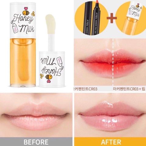 JuzBeauty-JuzBeautyMalaysia-JuzPretty-Authentic-Kbeauty-Malaysia-Skin-Care-Cosmetics-Jbeauty-Health-Care-korean-streetwear-Olive-Young-APIEU Honey & Milk Lip Oil 蜂蜜牛奶护唇油 护唇蜜 3
