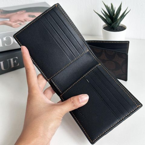 JuzBeauty_JuzBeautyMalaysia_JuzPretty_Authentic_Kbeauty_Malaysia_Skin_Care_Cosmetics_Jbeauty_Health_Care_korean_streetwear_US_Luxury_COACH 3008 3 In 1 Wallet In Signature Canvas With Varsity Stripe In Mahogany Buttercup Multi 男款钱包 卡包2