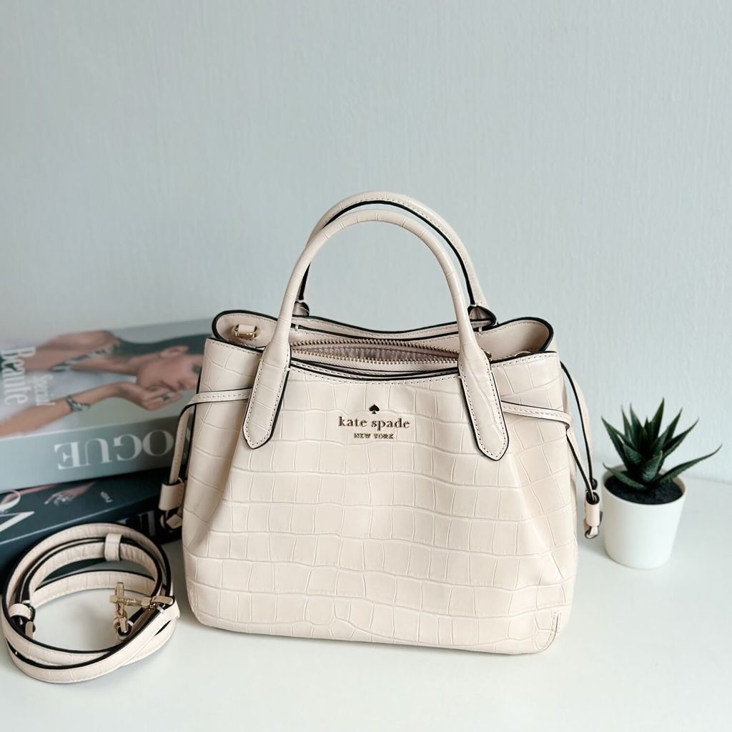 JuzBeauty_JuzBeautyMalaysia_JuzPretty_Authentic_Kbeauty_Malaysia_Skin_Care_Cosmetics_Jbeauty_Health_Care_korean_streetwear_US_Luxury_KATE SPADE KE476 Dumpling Croc Embossed Small Satchel 饺子包1