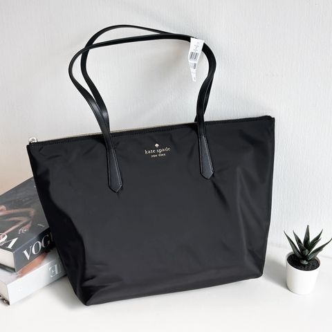 JuzBeauty_JuzBeautyMalaysia_JuzPretty_Authentic_Kbeauty_Malaysia_Skin_Care_Cosmetics_Jbeauty_Health_Care_korean_streetwear_US_Luxury_KATE SPADE KF586 Kitt Large Tote In Black 托特包1