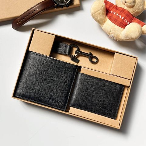 _Malaysia_Skin_Care_Cosmetics_Jbeauty_Health_Care_korean_streetwear_US_Luxury_COACH F64118 CS433 Compact ID Wallet in Gift Set Black 男款钱包卡包礼盒2