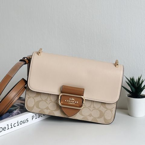 JuzBeauty_JuzBeautyMalaysia_JuzPretty_Authentic_Kbeauty_Malaysia_Skin_Care_Cosmetics_Jbeauty_Health_Care_korean_streetwear_US_Luxury_COACH CR331 Large Morgan Square Crossbody In Khaki Multi 斜挎包1