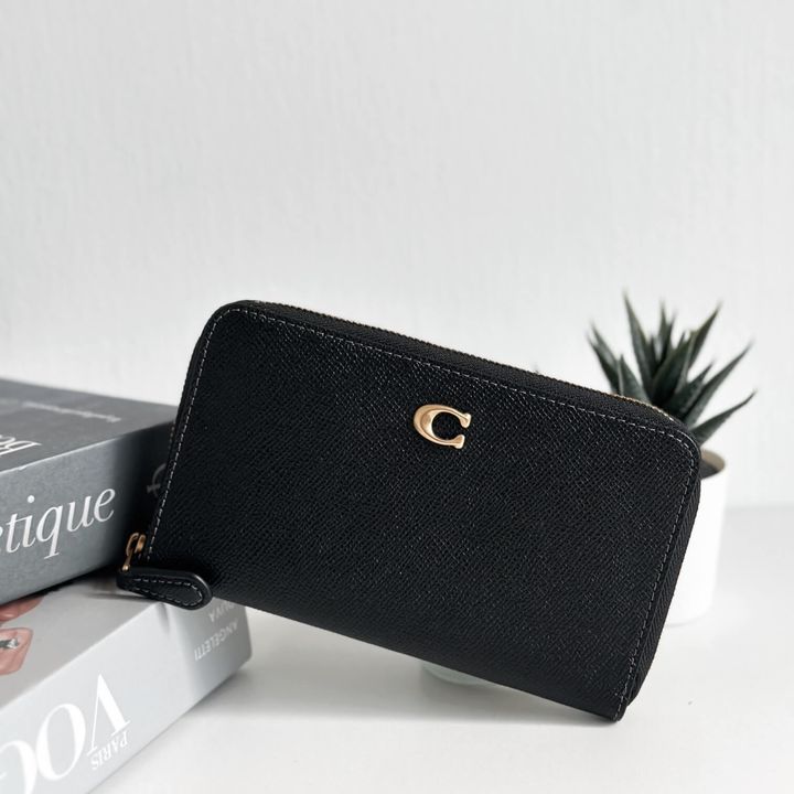 JuzBeauty_JuzBeautyMalaysia_JuzPretty_Authentic_Kbeauty_Malaysia_Skin_Care_Cosmetics_Jbeauty_Health_Care_korean_streetwear_US_Luxury_COACH CL194 Medium Zip Around Wallet In Black 女款长钱包2