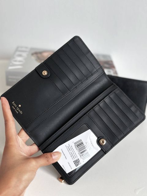 JuzBeauty_JuzBeautyMalaysia_JuzPretty_Authentic_Kbeauty_Malaysia_Skin_Care_Cosmetics_Jbeauty_Health_Care_korean_streetwear_US_Luxury_KATE SPADE KC579 Madison Large Slim Bifold Wallet In Black 长钱包2
