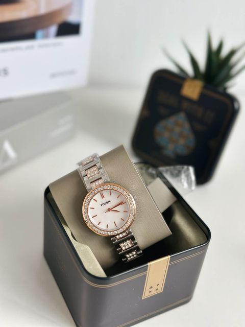 JuzBeauty_JuzBeautyMalaysia_JuzPretty_Authentic_Kbeauty_Malaysia_Skin_Care_Cosmetics_Jbeauty_Health_Care_korean_streetwear_US_Luxury_FOSSIL BQ3337 Karli Three-Hand Two-Tone Stainless Steel Watch 女士手表4