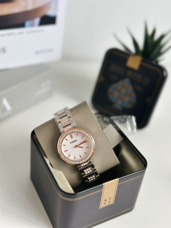 JuzBeauty_JuzBeautyMalaysia_JuzPretty_Authentic_Kbeauty_Malaysia_Skin_Care_Cosmetics_Jbeauty_Health_Care_korean_streetwear_US_Luxury_FOSSIL BQ3337 Karli Three-Hand Two-Tone Stainless Steel Watch 女士手表4