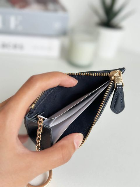 JuzBeauty_JuzBeautyMalaysia_JuzPretty_Authentic_Kbeauty_Malaysia_Skin_Care_Cosmetics_Jbeauty_Health_Care_korean_streetwear_US_Luxury_COACH CU988 Mini Skinny Id Case In Signature Jacquard In Navy 女款卡包3