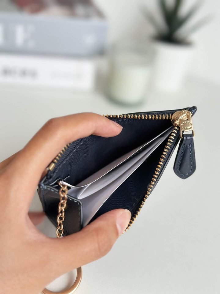 JuzBeauty_JuzBeautyMalaysia_JuzPretty_Authentic_Kbeauty_Malaysia_Skin_Care_Cosmetics_Jbeauty_Health_Care_korean_streetwear_US_Luxury_COACH CU988 Mini Skinny Id Case In Signature Jacquard In Navy 女款卡包3