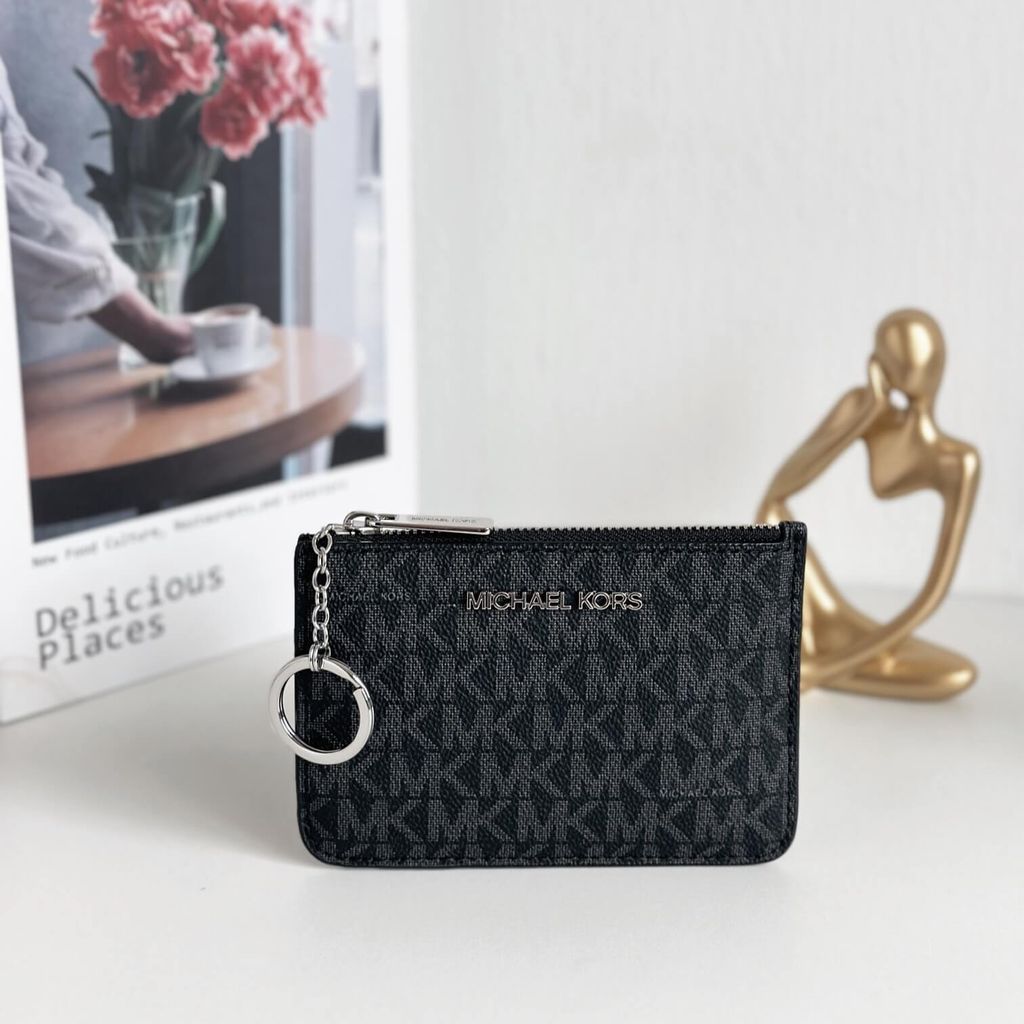 JuzBeauty_JuzBeautyMalaysia_JuzPretty_Authentic_Kbeauty_Malaysia_Skin_Care_Cosmetics_Jbeauty_Health_Care_korean_streetwear_US_Luxury_MICHAEL KORS 35H9STVP1B Small Top Zip Coin Pouch In Black 卡包1