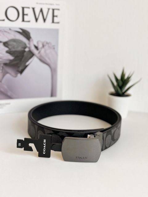 JuzBeauty_JuzBeautyMalaysia_JuzPretty_Authentic_Kbeauty_Malaysia_Skin_Care_Cosmetics_Jbeauty_Health_Care_korean_streetwear_US_Luxury_COACH 91286 CQ012 Plaque Buckle Cut-to-size Reversible Belt 38mm QB Black Charcoal 男款腰带6