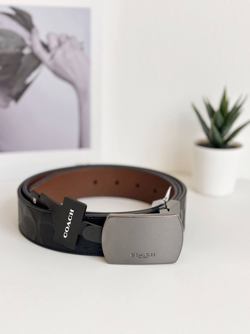 JuzBeauty_JuzBeautyMalaysia_JuzPretty_Authentic_Kbeauty_Malaysia_Skin_Care_Cosmetics_Jbeauty_Health_Care_korean_streetwear_US_Luxury_COACH 101 CQ009 Plaque Buckle Cut-to-size Reversible Belt 38mm 男款腰带2