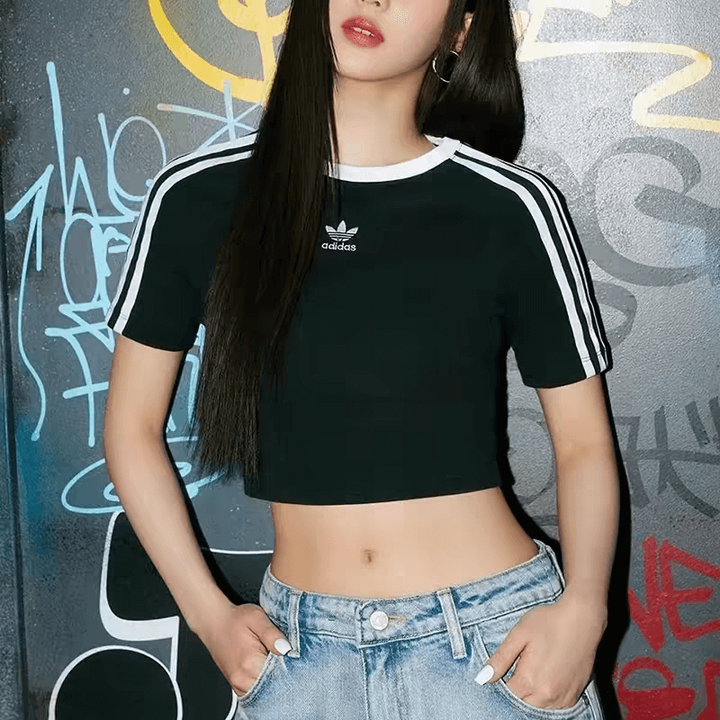 JuzBeauty-JuzBeautyMalaysia-JuzPretty-Authentic-Kbeauty-Malaysia-Skin-Care-Cosmetics-Jbeauty-Health-Care-korean-streetwear-Adidas 3-stripes Crop Tee 经典短版上衣7