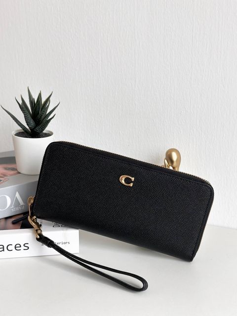 JuzBeauty_JuzBeautyMalaysia_JuzPretty_Authentic_Kbeauty_Malaysia_Skin_Care_Cosmetics_Jbeauty_Health_Care_korean_streetwear_US_Luxury_COACH C7184 Continental Wallet In Black 长钱包1