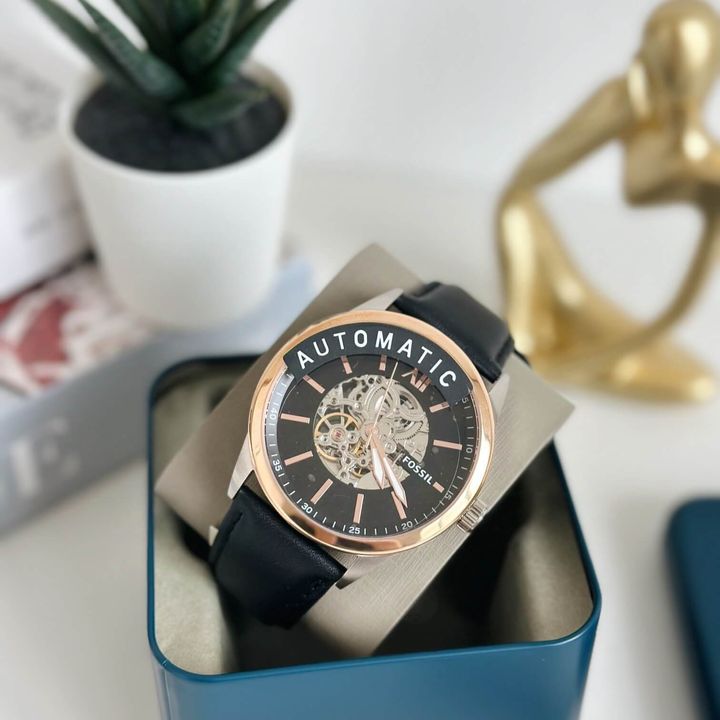 JuzBeauty_JuzBeautyMalaysia_JuzPretty_Authentic_Kbeauty_Malaysia_Skin_Care_Cosmetics_Jbeauty_Health_Care_korean_streetwear_US_Luxury_FOSSIL BQ2383 48mm Flynn Automatic Black Leather Watch 男款手表1