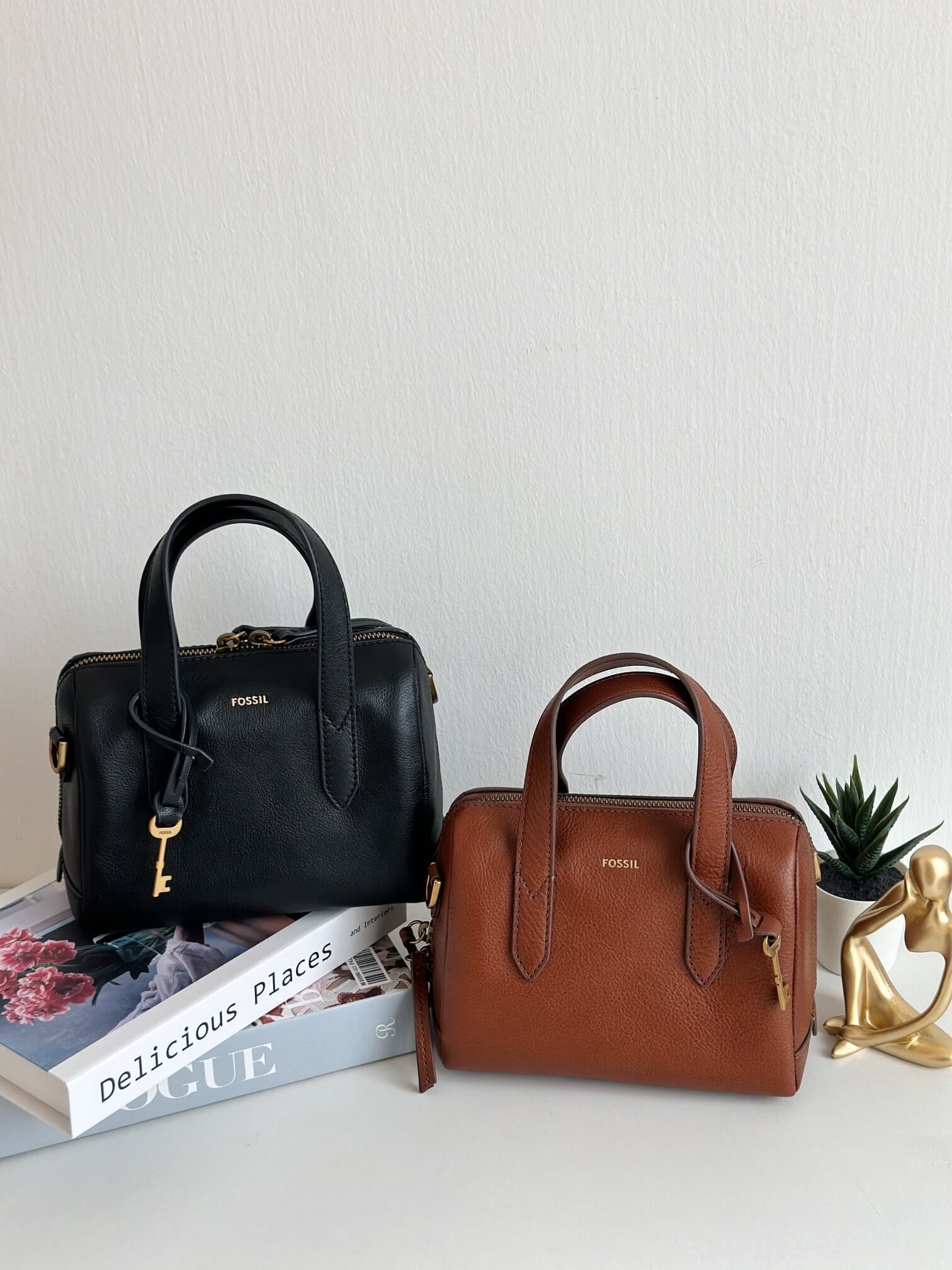 FOSSIL SHB3117001 Sydney Mini Satchel In Black 迷你波士顿包