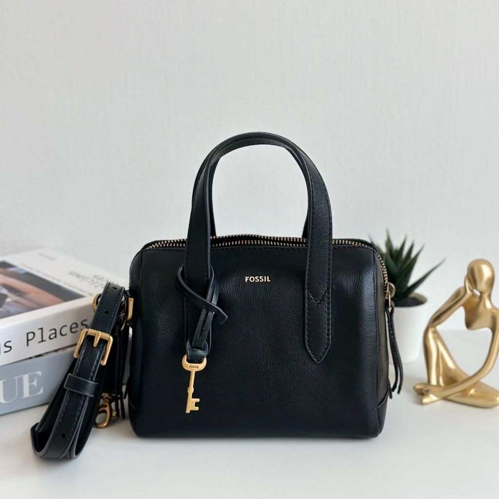 JuzBeauty_JuzBeautyMalaysia_JuzPretty_Authentic_Kbeauty_Malaysia_Skin_Care_Cosmetics_Jbeauty_Health_Care_korean_streetwear_US_Luxury_FOSSIL SHB3117001 Sydney Mini Satchel In Black 迷你波士顿包1