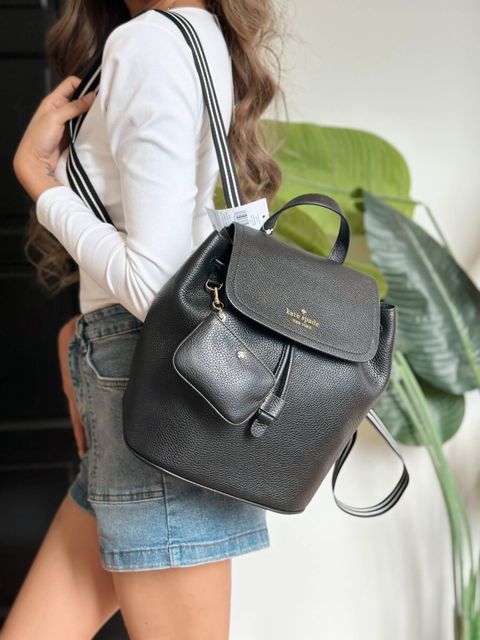 JuzBeauty_JuzBeautyMalaysia_JuzPretty_Authentic_Kbeauty_Malaysia_Skin_Care_Cosmetics_Jbeauty_Health_Care_korean_streetwear_US_Luxury_KATE SPADE KB714 Rosie Medium Flap Backpack In Black 背包9