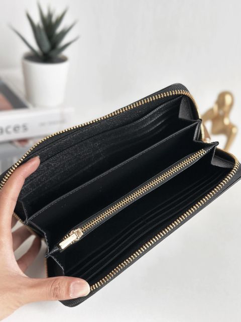 JuzBeauty_JuzBeautyMalaysia_JuzPretty_Authentic_Kbeauty_Malaysia_Skin_Care_Cosmetics_Jbeauty_Health_Care_korean_streetwear_US_Luxury_COACH C3441 Crossgrain Long Zip Around In Black 手拿包2