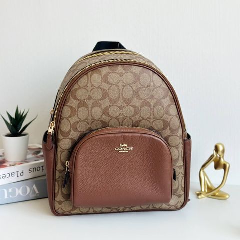 JuzBeauty_JuzBeautyMalaysia_JuzPretty_Authentic_Kbeauty_Malaysia_Skin_Care_Cosmetics_Jbeauty_Health_Care_korean_streetwear_US_Luxury_COACH 5671 Court Backpack In Signature Canvas In Khaki 背包2
