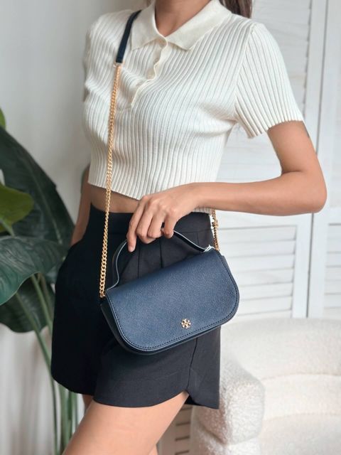 TORY BURCH 134841 Emerson Top Handle In Navy 斜挎包2