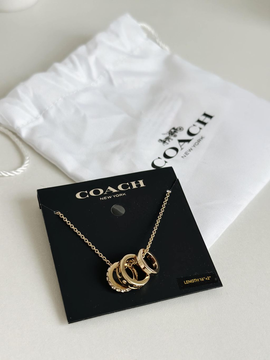 JuzBeauty_JuzBeautyMalaysia_JuzPretty_Authentic_Kbeauty_Malaysia_Skin_Care_Cosmetics_Jbeauty_Health_Care_korean_streetwear_US_Luxury_COACH CI902 Signature Rondell Necklace In Gold 项链4