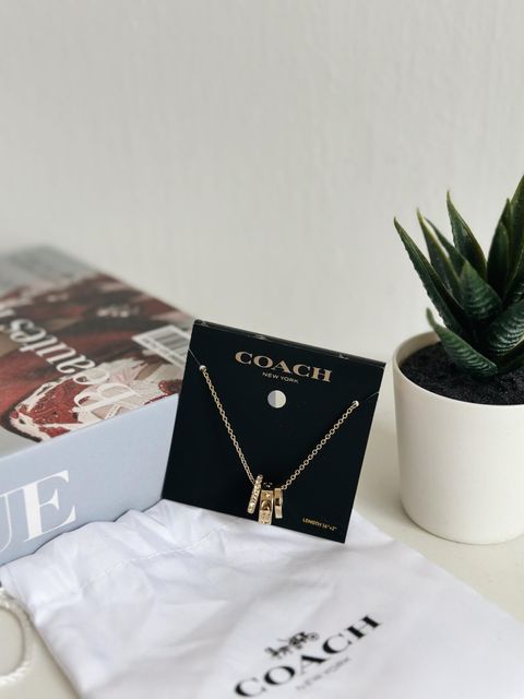 JuzBeauty_JuzBeautyMalaysia_JuzPretty_Authentic_Kbeauty_Malaysia_Skin_Care_Cosmetics_Jbeauty_Health_Care_korean_streetwear_US_Luxury_COACH CI902 Signature Rondell Necklace In Gold 项链2