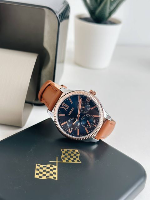 JuzBeauty_JuzBeautyMalaysia_JuzPretty_Authentic_Kbeauty_Malaysia_Skin_Care_Cosmetics_Jbeauty_Health_Care_korean_streetwear_US_Luxury_FOSSIL BQ3765 Rey Multifunction Brown Leather Watch 女款手表1