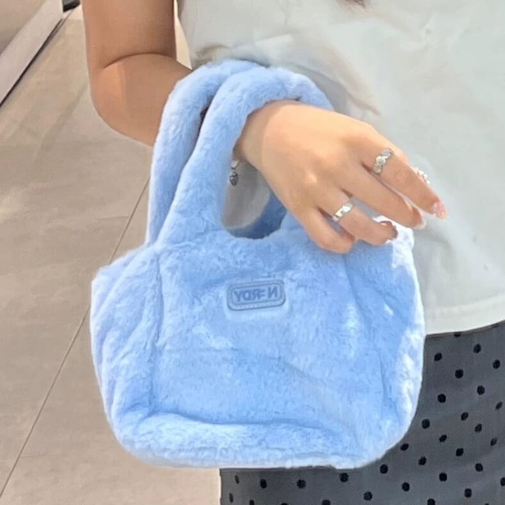 ●NERDY● ECO FUR 2-WAY TOTE BAG (4色) LIMITED TIME PROMO】NERDY Eco Fur 2Way Tote Bag 14469 托特包