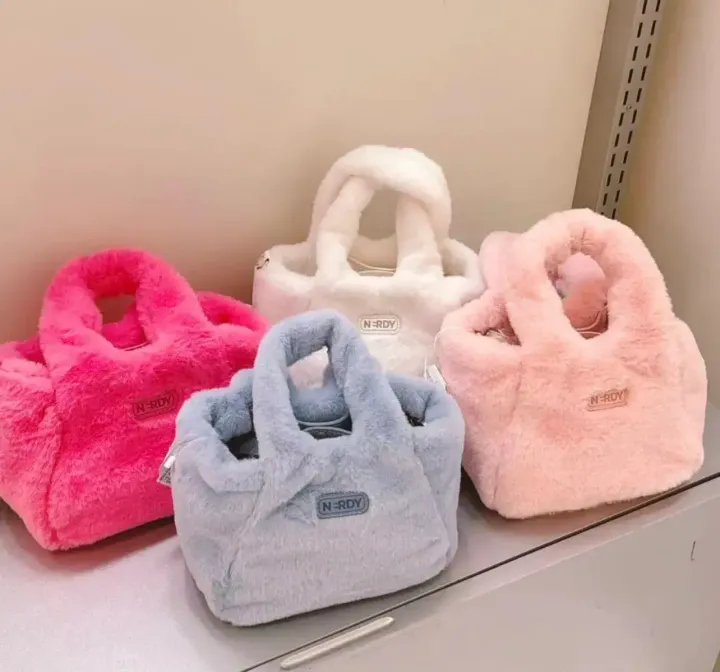 JuzBeauty-JuzBeautyMalaysia-JuzPretty-Authentic-Kbeauty-Malaysia-Skin-Care-Cosmetics-Jbeauty-Health-Care-korean-streetwear-NERDY Eco Fur 2Way Tote Bag 14469 托特包14