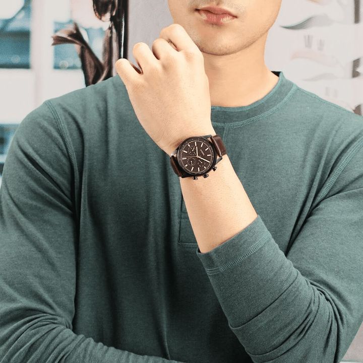 JuzBeauty_JuzBeautyMalaysia_JuzPretty_Authentic_Kbeauty_Malaysia_Skin_Care_Cosmetics_Jbeauty_Health_Care_korean_streetwear_US_Luxury_FOSSIL BQ2457 Sullivan Multifunction Brown Leather Watch 男款手表5