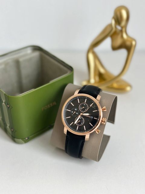 JuzBeauty_JuzBeautyMalaysia_JuzPretty_Authentic_Kbeauty_Malaysia_Skin_Care_Cosmetics_Jbeauty_Health_Care_korean_streetwear_US_Luxury_FOSSIL BQ2893 Rhett Multifunction Black Leather Watch 男款手表1