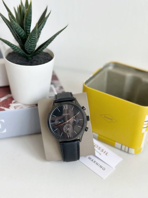 JuzBeauty_JuzBeautyMalaysia_JuzPretty_Authentic_Kbeauty_Malaysia_Skin_Care_Cosmetics_Jbeauty_Health_Care_korean_streetwear_US_Luxury_FOSSIL BQ2364 Fenmore Multifunction Black Leather Watch 男款手表1