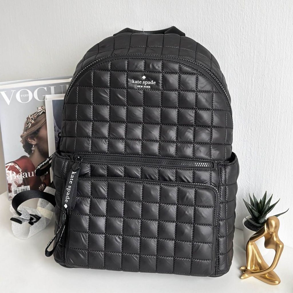 JuzBeauty_JuzBeautyMalaysia_JuzPretty_Authentic_Kbeauty_Malaysia_Skin_Care_Cosmetics_Jbeauty_Health_Care_korean_streetwear_US_Luxury_KATE SPADE KH404 Camden Quilted Large Backpack In Black 背包2