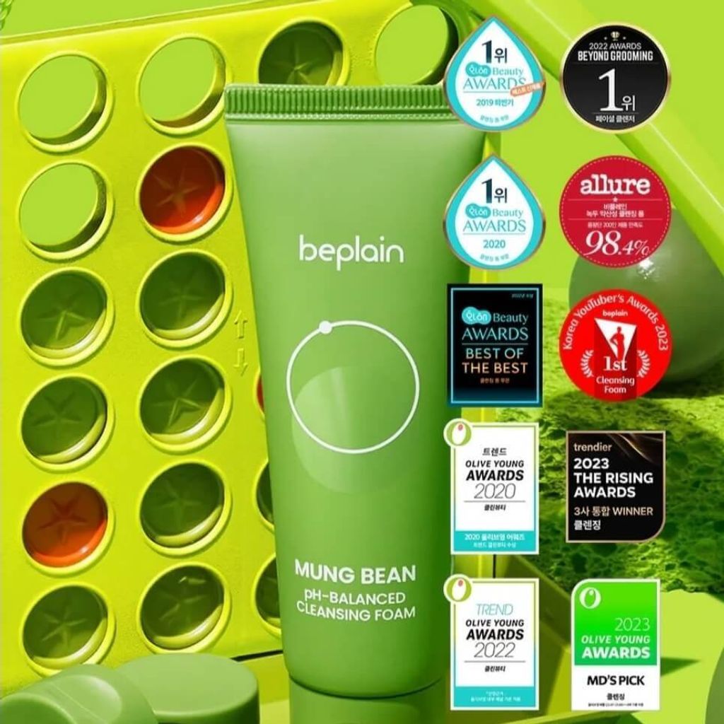 JuzBeauty-JuzBeautyMalaysia-JuzPretty-Authentic-Kbeauty-Malaysia-Skin-Care-Cosmetics-Jbeauty-Health-Care-korean-streetwear-Olive-Young-BEPLAIN x JOGUMAN Mung Bean pH-Balanced Cleansing Foam 氨基酸绿豆洗面奶8