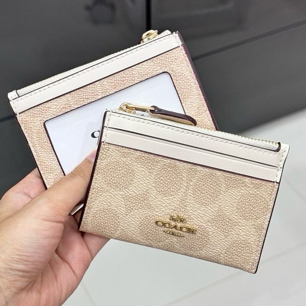 JuzBeauty_JuzBeautyMalaysia_JuzPretty_Authentic_Kbeauty_Malaysia_Skin_Care_Cosmetics_Jbeauty_Health_Care_korean_streetwear_US_Luxury_COACH CW870 Mini Skinny Id Case In Signature Canvas In Sand:Chalk 卡包2