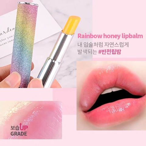 JuzBeauty-JuzBeautyMalaysia-JuzPretty-Authentic-Kbeauty-Malaysia-Skin-Care-Cosmetics-Jbeauty-Health-Care-korean-streetwear-Olive-Young-YNM Rainbow Honey Lip Balm 彩虹蜂蜜温感变色唇膏1