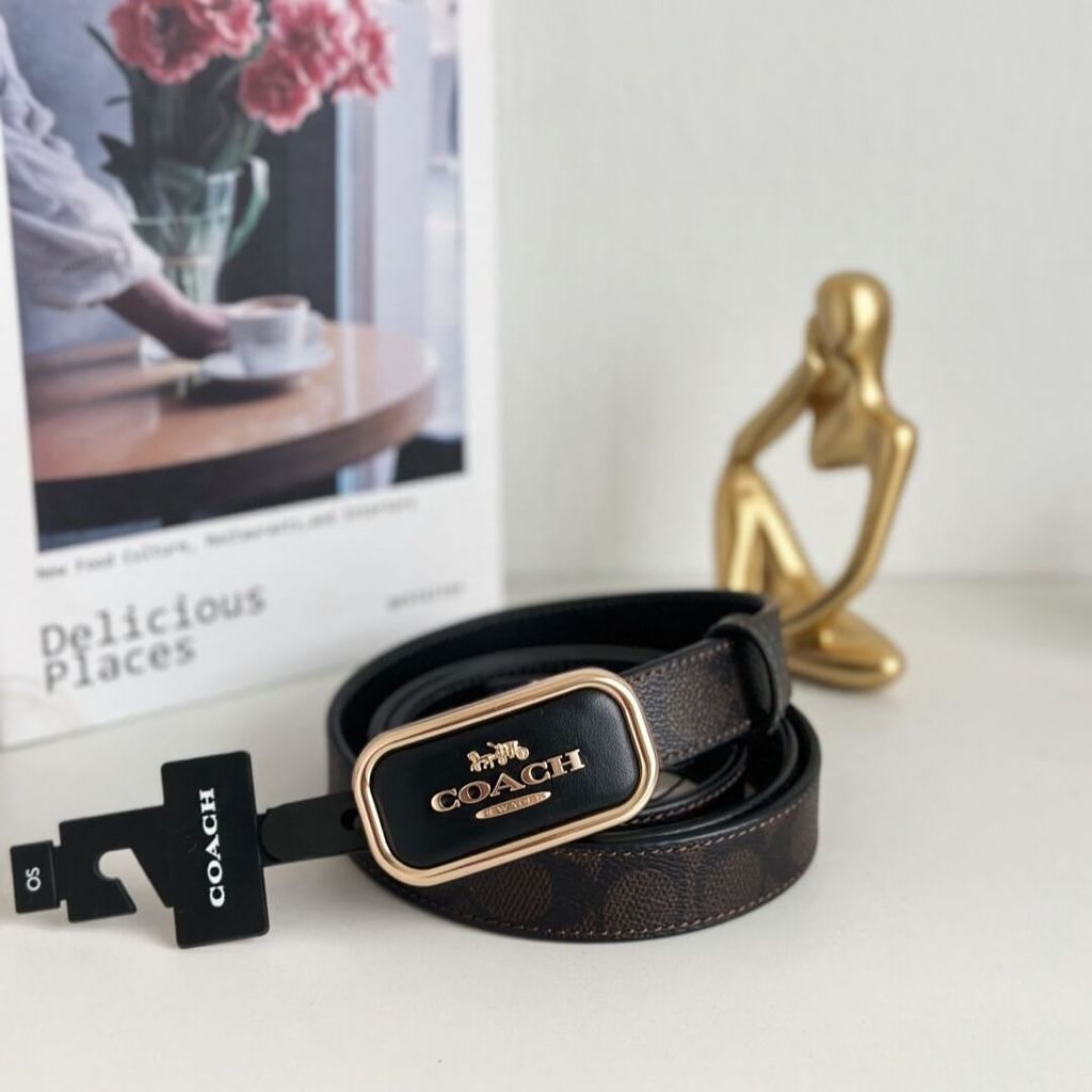 JuzBeauty_JuzBeautyMalaysia_JuzPretty_Authentic_Kbeauty_Malaysia_Skin_Care_Cosmetics_Jbeauty_Health_Care_korean_streetwear_US_Luxury_COACH CX052 Signature Buckle Cut To Size Reversible Morgan Belt 25mm In Brown Black 女款腰带1