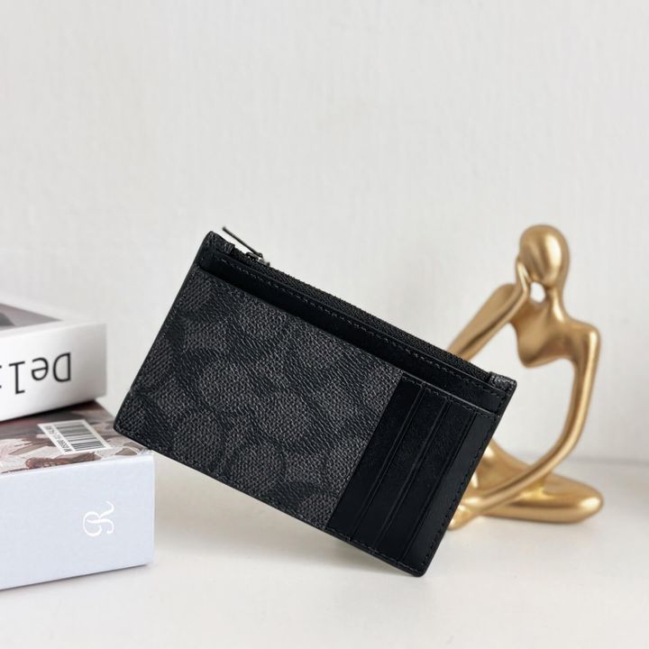 JuzBeauty_JuzBeautyMalaysia_JuzPretty_Authentic_Kbeauty_Malaysia_Skin_Care_Cosmetics_Jbeauty_Health_Care_korean_streetwear_US_Luxury_COACH CV764 Zip Card Case In Signature Canvas 男款卡包1