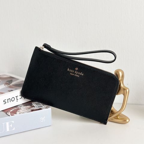 JuzBeauty_JuzBeautyMalaysia_JuzPretty_Authentic_Kbeauty_Malaysia_Skin_Care_Cosmetics_Jbeauty_Health_Care_korean_streetwear_US_Luxury_KATE SPADE KD546 Lucy Medium L Zip Wristlet In Black 手拿包2