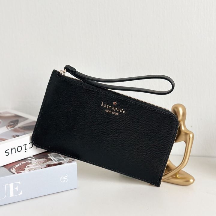JuzBeauty_JuzBeautyMalaysia_JuzPretty_Authentic_Kbeauty_Malaysia_Skin_Care_Cosmetics_Jbeauty_Health_Care_korean_streetwear_US_Luxury_KATE SPADE KD546 Lucy Medium L Zip Wristlet In Black 手拿包2