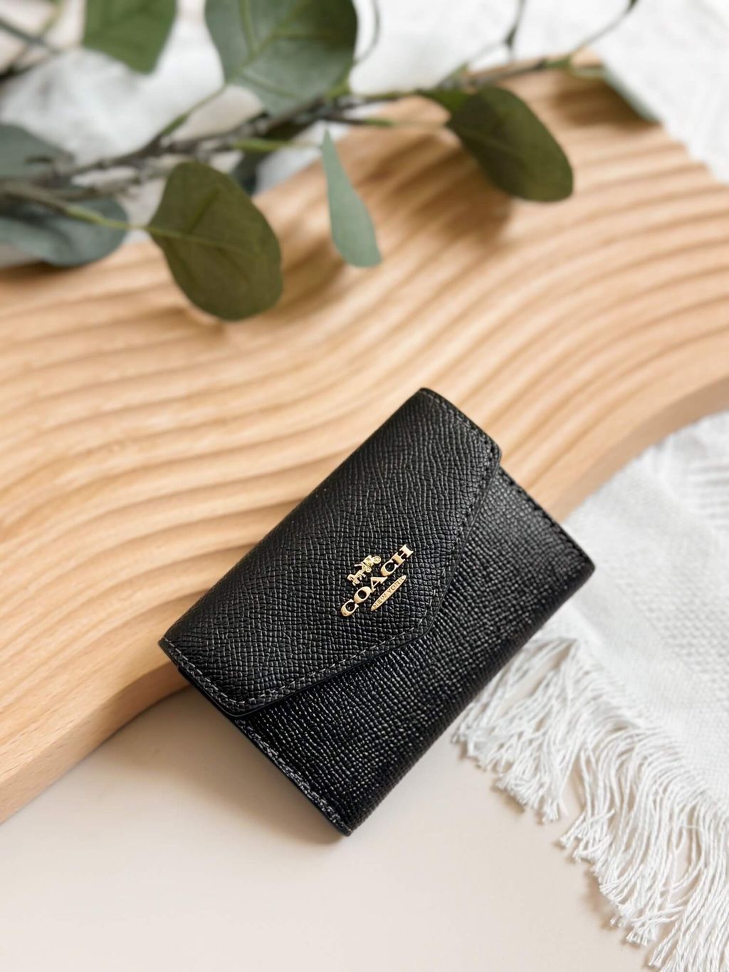 JuzBeauty_JuzBeautyMalaysia_JuzPretty_Authentic_Kbeauty_Malaysia_Skin_Care_Cosmetics_Jbeauty_Health_Care_korean_streetwear_US_Luxury_COACH CH487 Flap Card Case In Signature Canvas Im:Black 卡包3