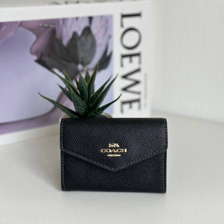 JuzBeauty_JuzBeautyMalaysia_JuzPretty_Authentic_Kbeauty_Malaysia_Skin_Care_Cosmetics_Jbeauty_Health_Care_korean_streetwear_US_Luxury_COACH CH487 Flap Card Case In Signature Canvas Im:Black 卡包1