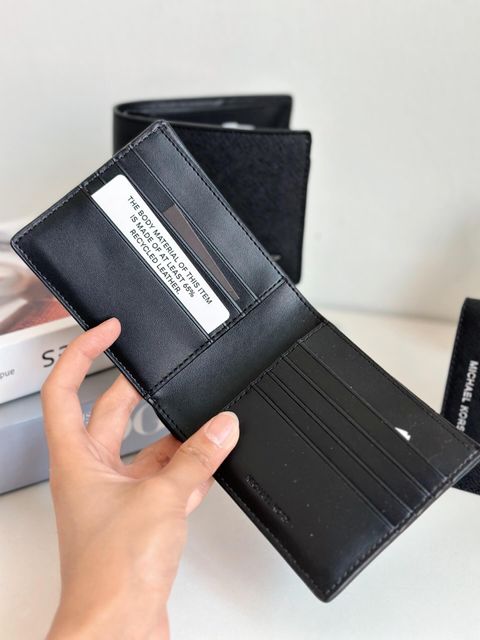 MICHAEL KORS 36F4RVLF2O Rivington Leather Wallet With Passcase In Black 男款钱包+卡包2