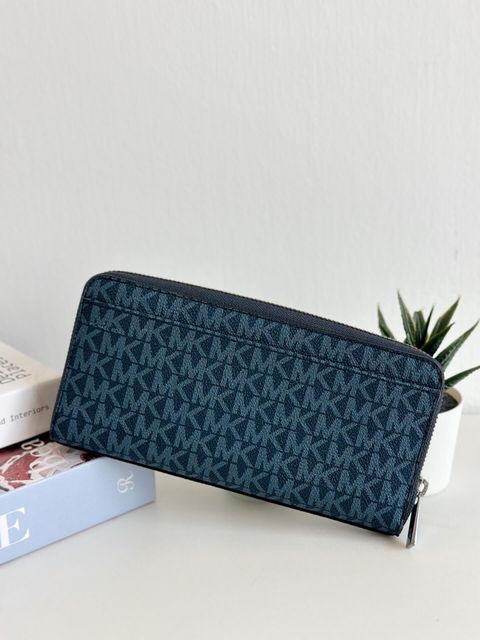 JuzBeauty_JuzBeautyMalaysia_JuzPretty_Authentic_Kbeauty_Malaysia_Skin_Care_Cosmetics_Jbeauty_Health_Care_korean_streetwear_US_Luxury_MICHAEL KORS 36U9MCRE3B Cooper Logo Zip-Around Wallet In Blue 男款长钱包