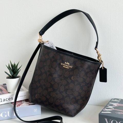 JuzBeauty_JuzBeautyMalaysia_JuzPretty_Authentic_Kbeauty_Malaysia_Skin_Care_Cosmetics_Jbeauty_Health_Care_korean_streetwear_US_Luxury_COACH CT800 City Bucket Bag In Signature Canvas In Walnut Black 水桶包6